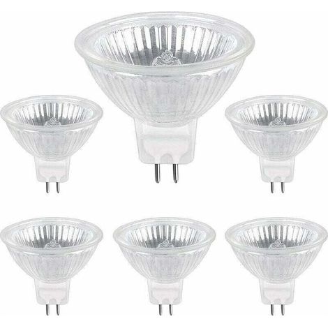 Aunrtb Ampoule Halogene GU5.3 35W 12V, 400lm Blanc Chaud 2700K Dimmable, Ampoule Spot Halogène MR16, pack de 6
