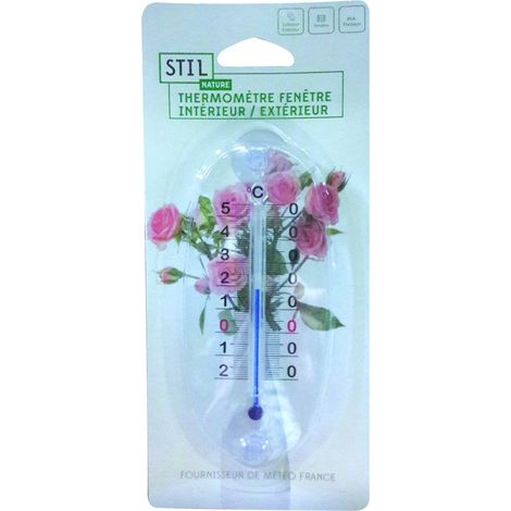 Transparenter Thermometer für Fenster und Saugnapf - Stil