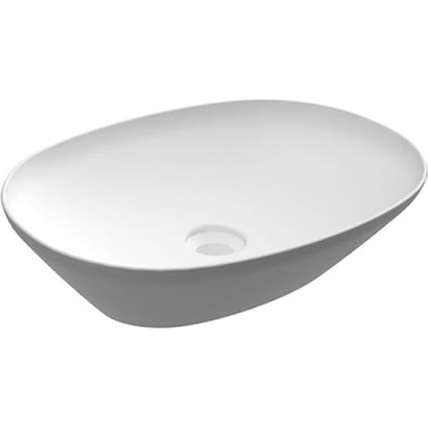 LAVABO DA APPOGGIO OVALE (SENZA FORO) VARIANT 50X36 CM Bianco