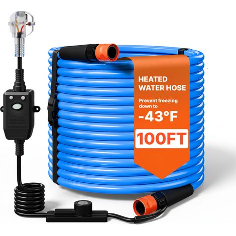 VEVOR Tubo Flessibile Riscaldato per Acqua Potabile Antigelo -43℃ 30,5 m Superficia Liscia, Termostato Integrato, a Prova di Perdite, Senza Piombe, Protezione contro Perdita GFCI, per Camper Caravan (1/5)