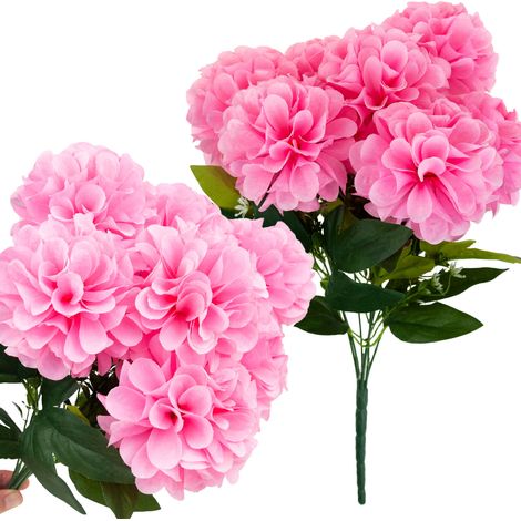 CV31148-3 RAMO DE DALIAS ARTIFICIALES DALIA EN RAMO FLORES ROSAS HERMOSAS COMO LA VIDA