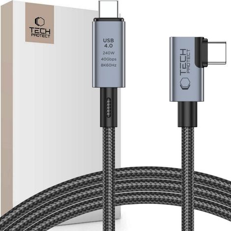 Cavo Tech-protect Ultraboost MAX L USB 4.0 8K 40GBPS Type-C PD240W 150CM grigio (1/5)