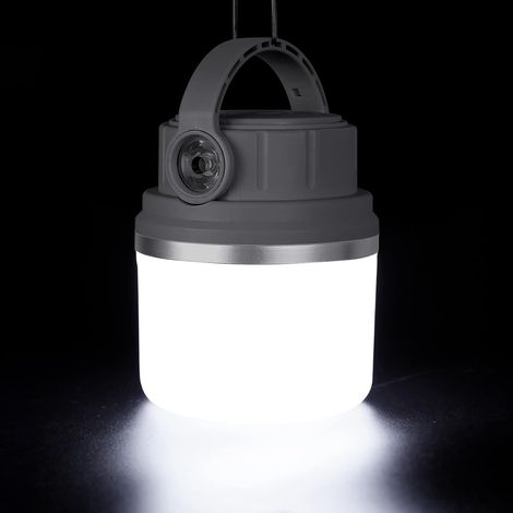 LED Camping Lantern 3000 mAh Solar Lamp USB Rechargeable 5 Lighting Modes 360° Folding Camping Light SOS IPX5 Waterproof Camping Tent Light for Outdoor Hiking and Reading (1/4)