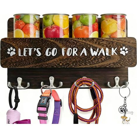 Porte Clé Mural avec Étagère pour Chien, Organisateur de Laisse (1/5)