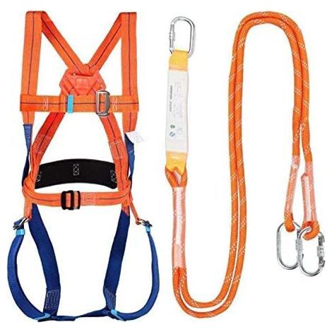 Harnais de sécurité corps entier – Tour de taille 50-120 cm – Boucles en acier allié renforcées – Matériaux polypropylène résistants (1/5)