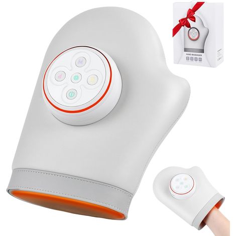 Hand massager with heat and compression,  Hand massager for arthritis and carpal tunnel syndrome,  Finger and palm massager for pain relief,  5 massage modes (1/5)