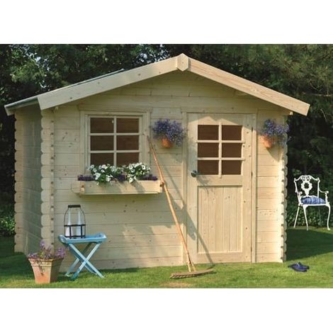 Abri de jardin Sologne en bois 7.53 m², Toiture Toit standard (roofing), Plancher Non (1/5)