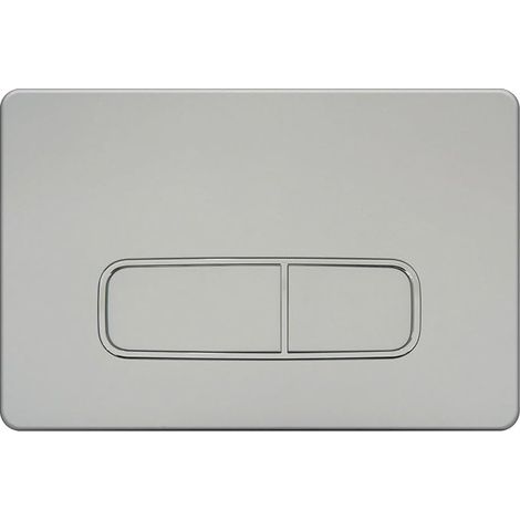 Plaque de Commande WC, Compatible avec Geberit Sigma, UP300&UP320, avec Double Chasse, Équipée d'un Set de Leviers de Chasse et d'un Cadre d'Installation, Dimensions 243×164mm(Gris argenté) (1/5)