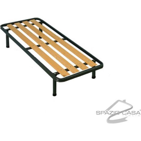Rete letto singolo 80x190 Ortopedica a tavole in legno con Profilo 6 cm