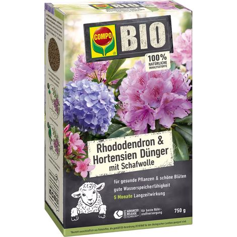 COMPO BIO Rhododendron- und Hortensien Dünger mit Schafwolle - 750 g (1/3)