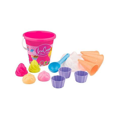 Set de playa helados y cupcakes