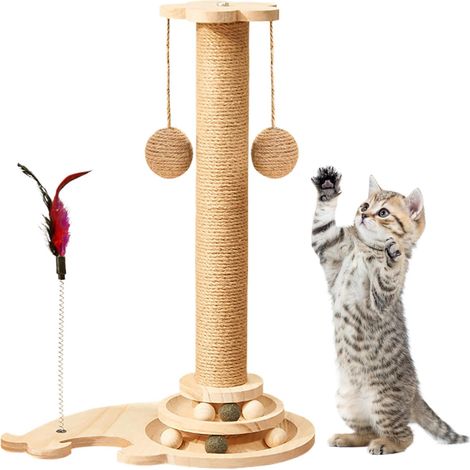 pour chat Poteau ongles pour chats Poteau griffer interactif (1/5)