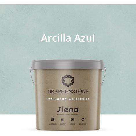 Pintura Ecológica INTERIOR Efecto LIMEWASH Base Cal SIENA Color ARCILLA AZUL 12L