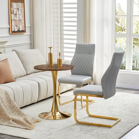 Conjunto mesa y sillas comedor redonda 60 cm OKMYHOME (1/5)