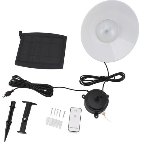 Solar LED hanging light with pull chain switch, waterproof, outdoor light fixture, with remote control, for yard, patio, barn (1/5)