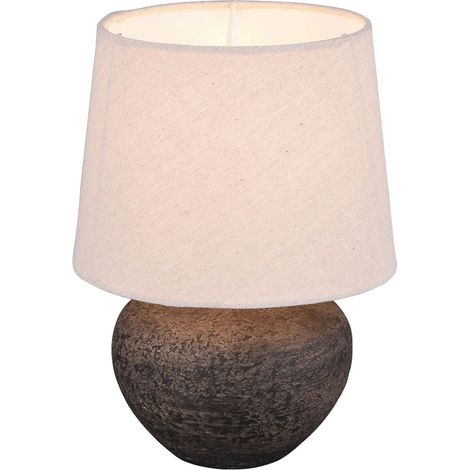 Lampe de table LOU brun/beige céramique E14 RL 25cm 40W (1/5)
