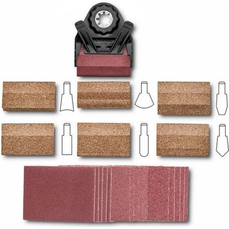 Fein – Set de profils de ponçage STARLOCK Plus 22 pièces – Pour rainures et rayons extérieurs – 63810031010