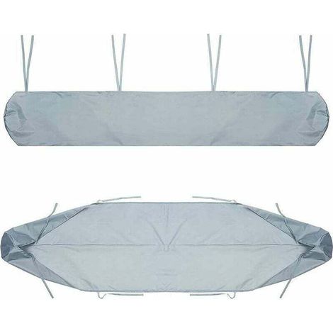 Sac de protection pour auvent, housse anti-poussière de 4 mètres, gris, housse de protection hivernale imperméable, convient aux auvents de terrasse. (1/4)