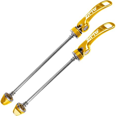 Schnellspannachse für Vorder- und Hinterrad von Mountainbikes – Gold