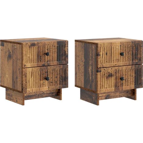 Maison Exclusive - Nachttisch 2 stk. Altholz 43 x 34,5 x 47,5 cm (1/5)