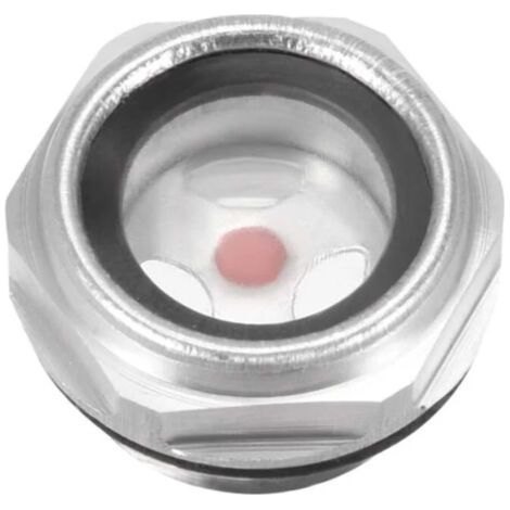 Jauge de niveau d'huile en verre 1/2PT – Raccords en aluminium à filetage mâle – Joint torique pour réservoir de compresseur (1/4)