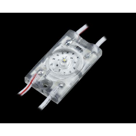 ProLED-1W-SLIM: Modulo LED 12V/0,36W/55lm interasse 68,5mm, lente prismatica 165°, 6500K