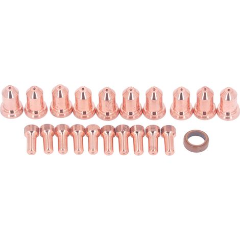 Kit de 21 electrodos de latón, de 1,3 mm de diámetro, para antorcha de corte por plasma PT80 de 40-50 A. (1/5)