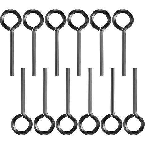 Clé Hexagonale Standard 1/8", Lot De 12 Clés Porte-Clés En Acier Solide Avec O-Ring Et Boucle Complète Pour Barres Anti-Panique, Dispositifs À Barre, Noir (1/5)