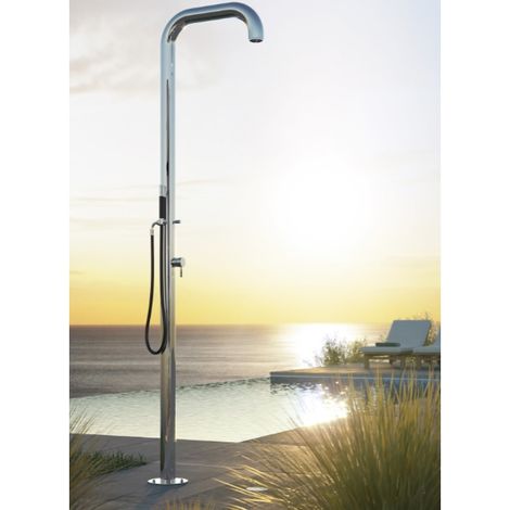 Fontealta Boss Shower mit Einhebelmischer und Handbrause gebürstet, Unterputzwasserversorgung, ohne Frostschutz