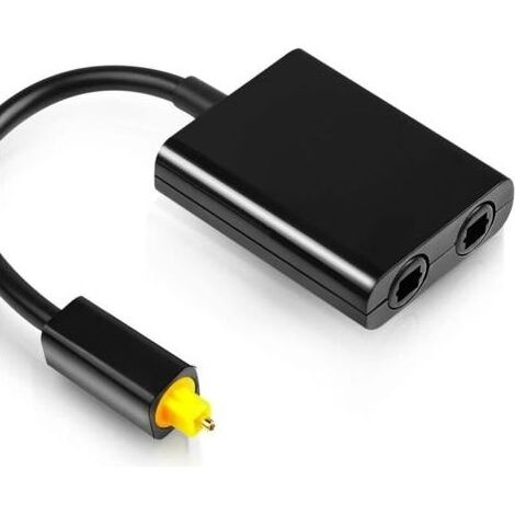 Câble Optique Audio Splitter 1 En 2 Sorties Répartiteur De Câble Audio Optique Toslink, Adaptateur Fibre Optique,Convertisseur De Fibre Pour Lecteur Cd/Dvd/Tv Numérique/Ps3/X-Box360 (1/5)
