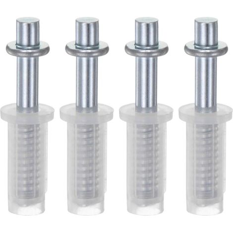 Lot de 4 pivots supérieurs à deux volets 9,5 mm – Acier et plastique – Pour portes de 2,5 à 4,5 cm d'épaisseur – Installation facile