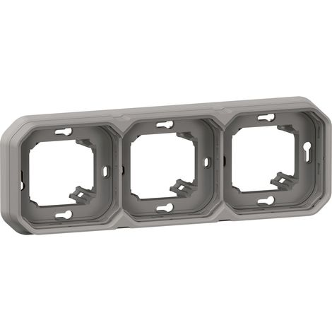 Supporto per placche legrand grigio 22 7 cm 3 posti