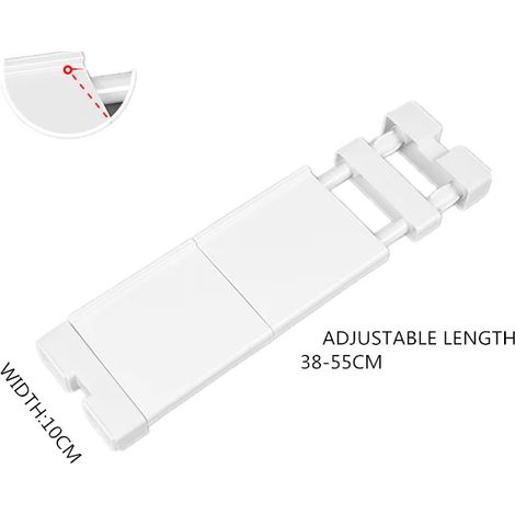 (Largeur 10 cm - 38 cm - 55 cm) Organisateur de placard/penderie, étagère de rangement murale réglable, étagère de cuisine, étagères décoratives pour placard, support de meuble (1/4)