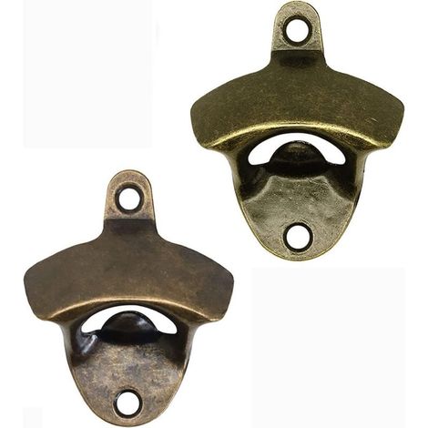 Wandmontierter Flaschenöffner – Robustes Metall – Für Küche, Bar, Terrasse, Restaurant – 8 x 6 cm (1/5)