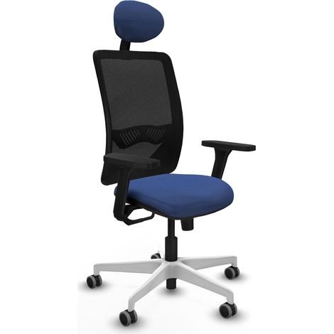 Chaise de bureau piqueras y crespo Zulema noir tissu maille (1/2)