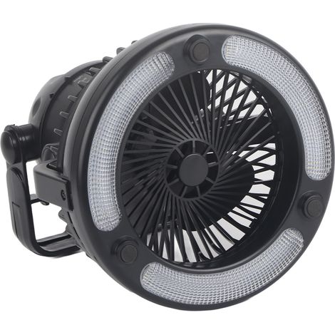 Ventilateur Lampe de Camping Portable 18 LED Multifonction avec Crochet - Léger en ABS pour Tentes Extérieur (1/5)