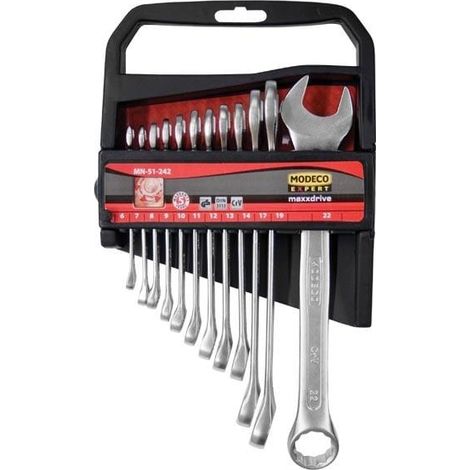 Modeco MAXXDRIVE Set di 12 chiavi a cricchetto in acciaio