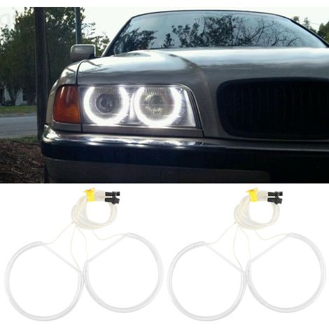 4-teiliges CCFL-LED-Autoscheinwerfer-Angel-Eyes-Lampen-Set, Nachrüstsatz, passend für E36, E38, E39 und E46 (1/5)