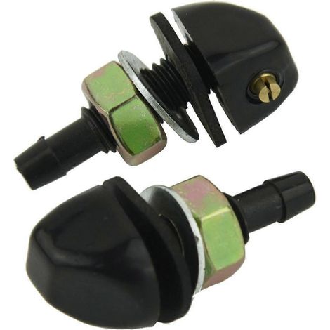 Lot de 2 buses de lave-glace noires en plastique pour pare-brise de voiture (pour paire). (1/4)