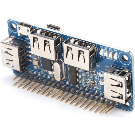Carte d'Extension USB Modulaire Interchangeable pour Raspberry Pi Zero W/3B+ avec Hub (1/5)
