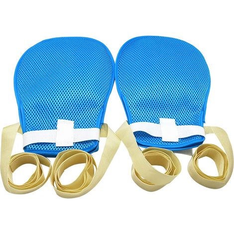 Gants de protection Moufles avec Bande Gant Moufle soin des vieux gants anti gratte Femme Homme Gants en Maille respirant (1/5)
