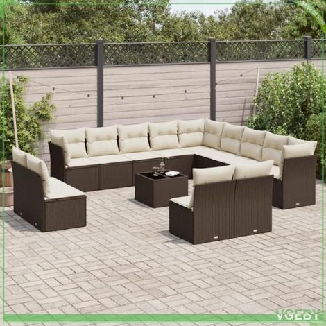 Salon de jardin - Modèle 3218503 - Résine tressée - 14 pièces - Protection anti-UV (1/5)