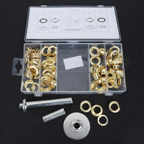 Kit d'outils d'installation de 103 pièces : rondelles et œillets galvanisés pour tentes (1/5)