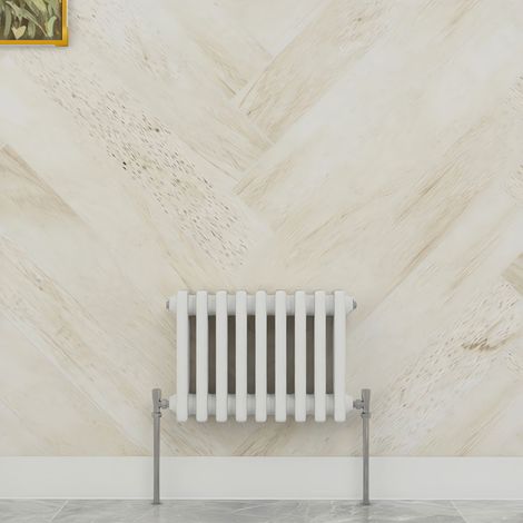 SKY Bathroom 300x425mm 3 Column Radiator Horizontal White Traditional Column Radiator