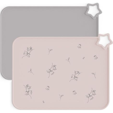 Lot de 2 sets de table en silicone antidérapants et résistants aux taches. (1/5)