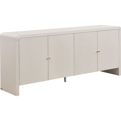 Credenza con 4 ante in MDF Beige e dorato - MIRENALO