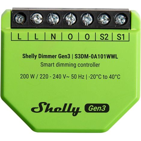 Shelly Dimmer Gen3 Actionneur de gradation Wi-Fi, Bluetooth (1/3)