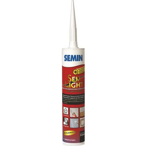 Enduit de rebouchage et lissage en pâte Sem-Light 310 ml - SEMIN