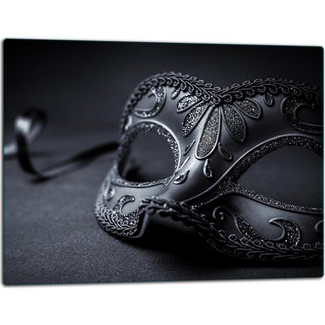 Schneidebrett aus Glas, 52x40 cm, Maske (1/5)