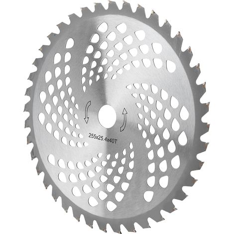 40T Lame circulaire en acier manganèse pour débroussailleuse, coupe-herbes, accessoire de remplacement (1/4)